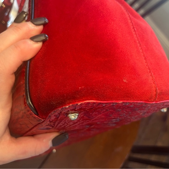 ***LAST CHANCE*** Brahmin HTF EUC Joan Tote in Scarlet Lusanne BAG ONLY!! - Picture 5 of 12